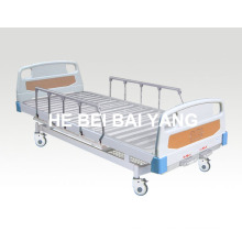 (A-69) Movable Double-Function Manual Hospital Bed with ABS Bed Head